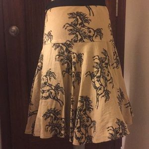 Anthropologie Linen skirt
